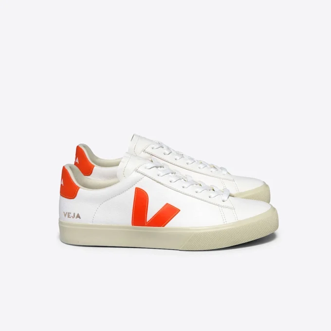 Campo Leather White Orange Fluo Campo Leather White Orange Fluo