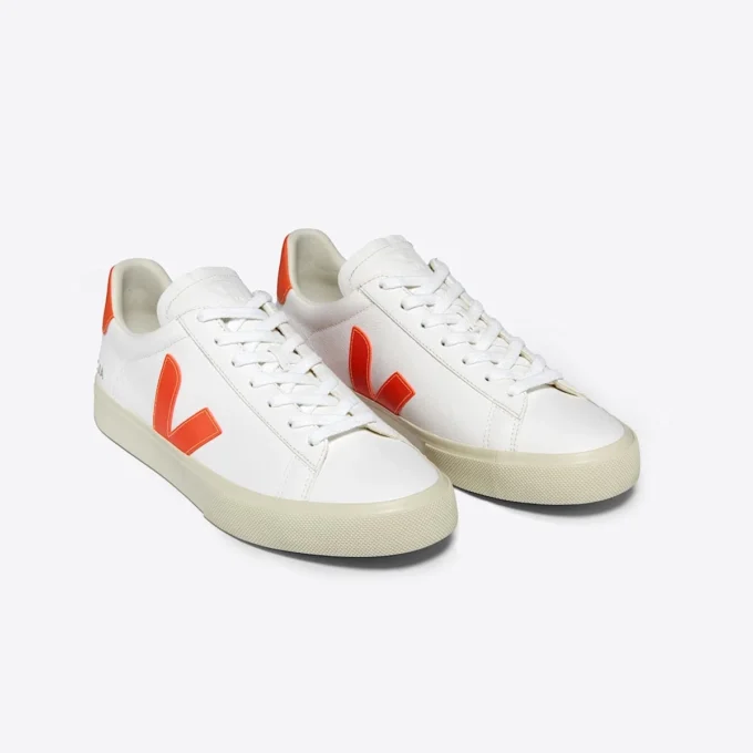Campo Leather White Orange Fluo Campo Leather White Orange Fluo