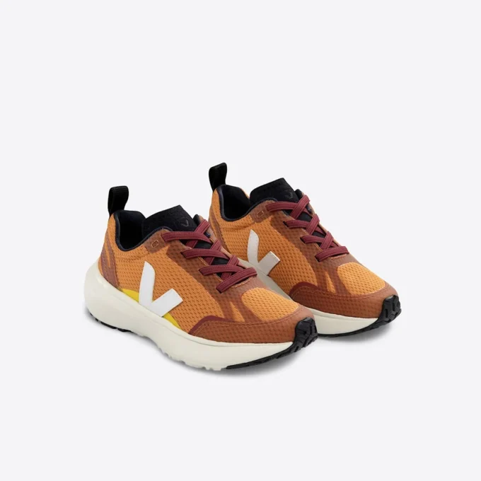 Canary Elastic Laces Alveomesh Pumpkin White Canary Elastic Laces Alveomesh Pumpkin White