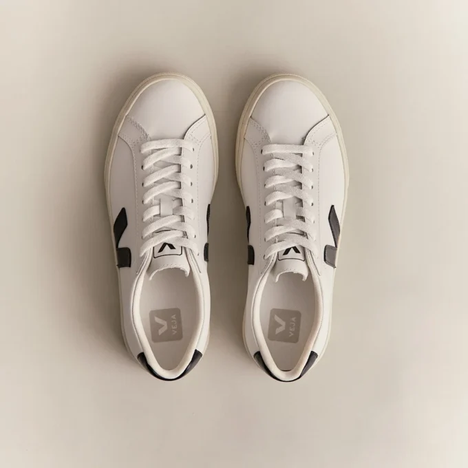 Esplar Leather White Black Esplar Leather White Black