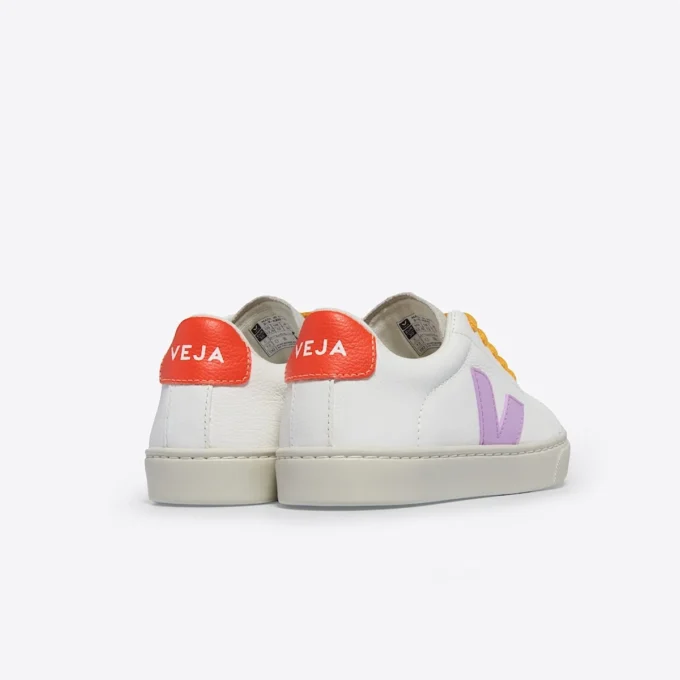 Esplar Leather White Orchid Orange Fluo Esplar Leather White Orchid Orange Fluo