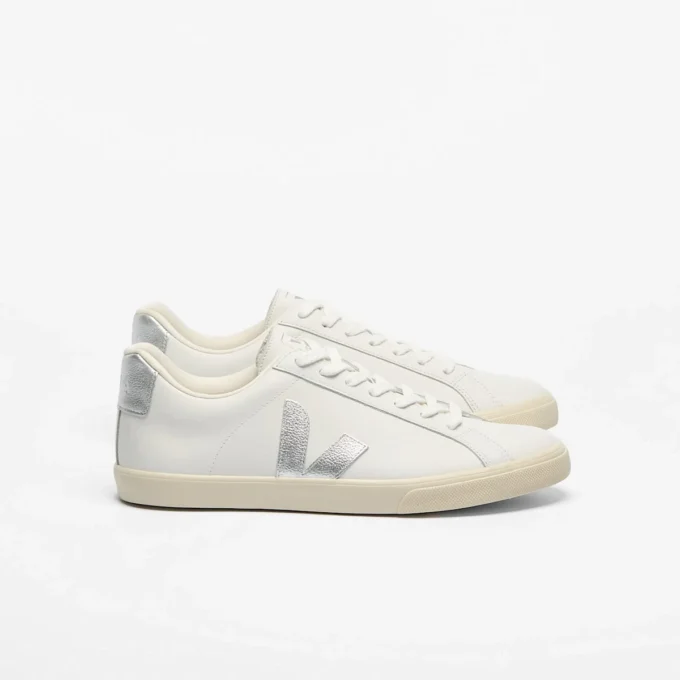 Esplar Leather White Silver Esplar Leather White Silver