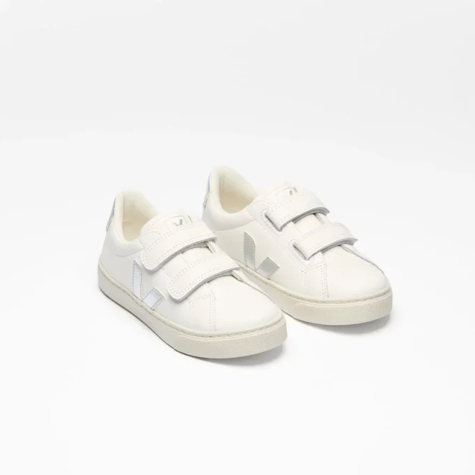 Esplar Leather White Silver Esplar Leather White Silver