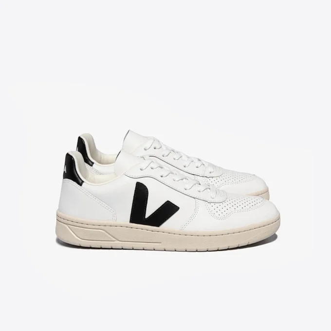 V-10 Leather White Black V-10 Leather White Black