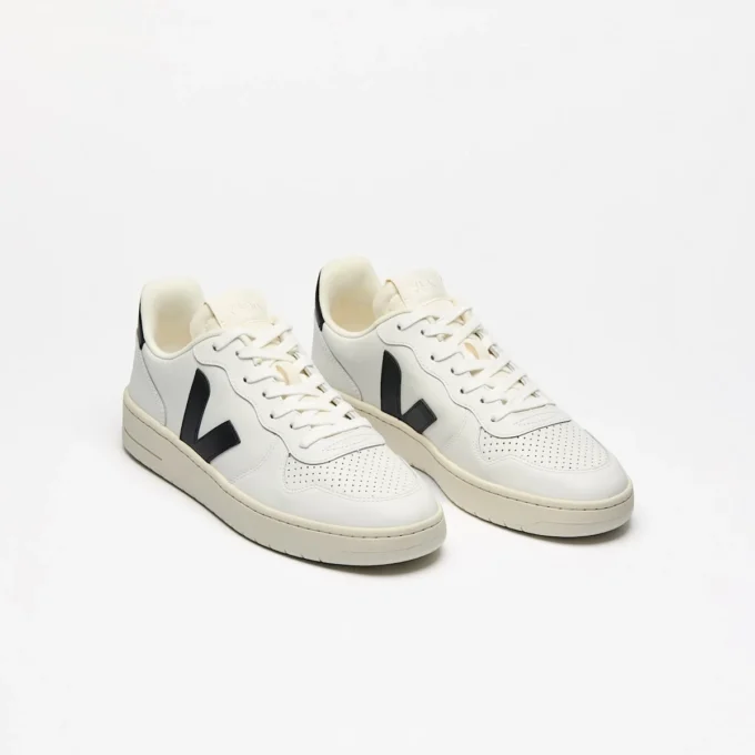 V-10 Leather White Black V-10 Leather White Black