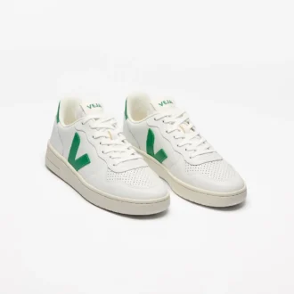 V-10 Leather White Emeraude