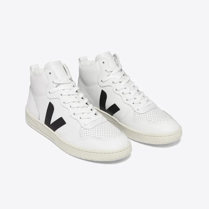 V-15 Leather White Black V-15 Leather White Black