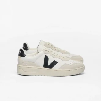 V-90 Leather White Black