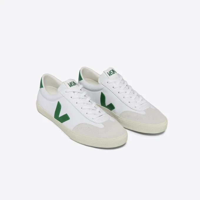 Volley Canvas White Emeraude Volley Canvas White Emeraude