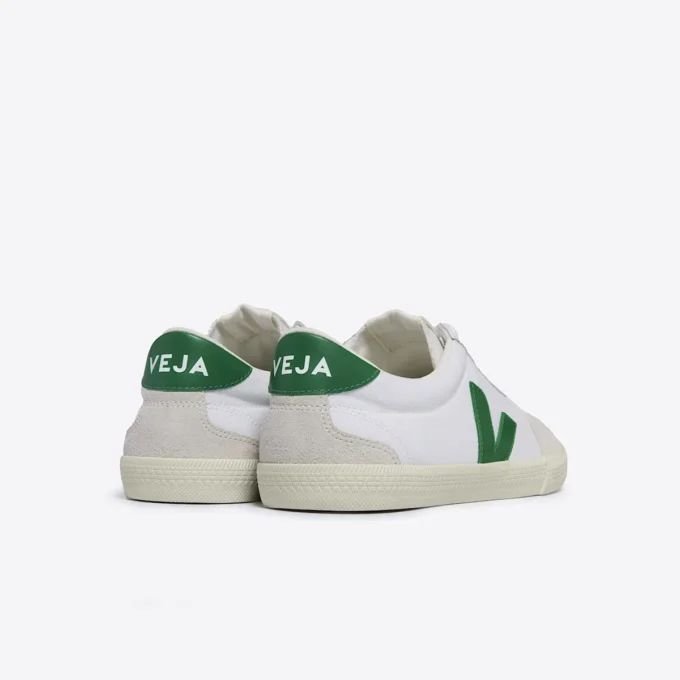 Volley Canvas White Emeraude Volley Canvas White Emeraude