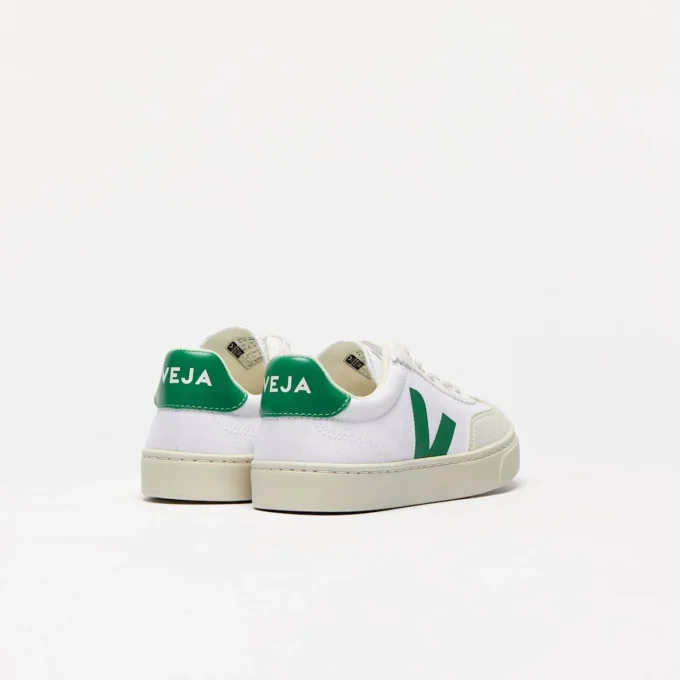 Volley Elastic Laces Canvas White Emeraude Volley Elastic Laces Canvas White Emeraude
