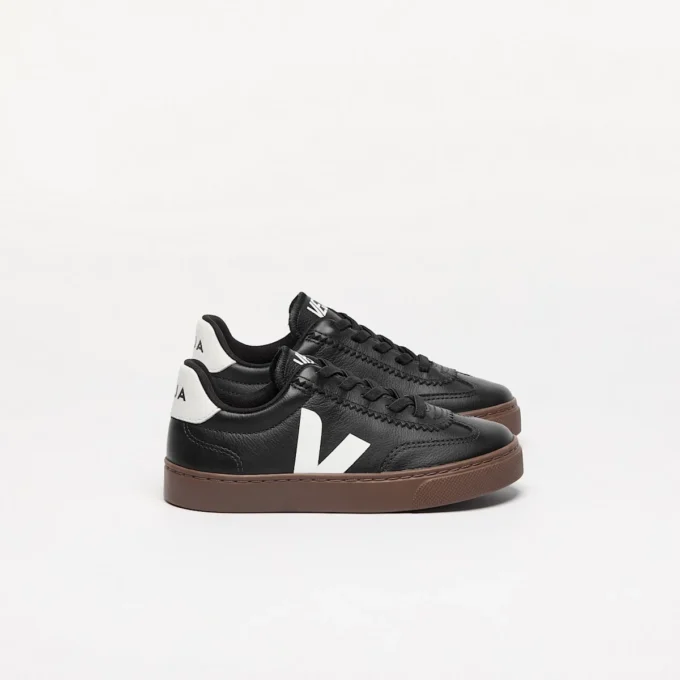 Volley Elastic Laces Leather Black White Bark Volley Elastic Laces Leather Black White Bark