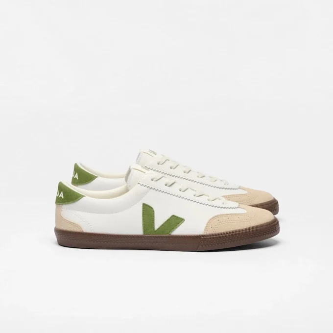 Volley Leather White Kiwi Bark Volley Leather White Kiwi Bark