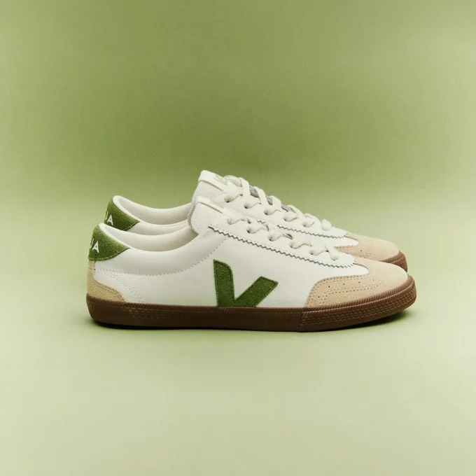 Volley Leather White Kiwi Bark Volley Leather White Kiwi Bark
